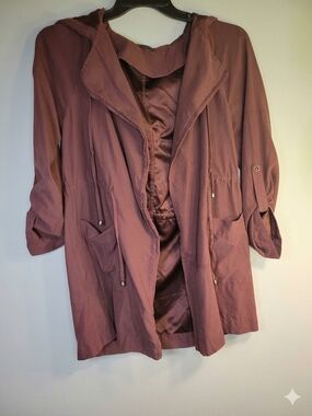 Staccato Mauve Hooded Utility Jacket